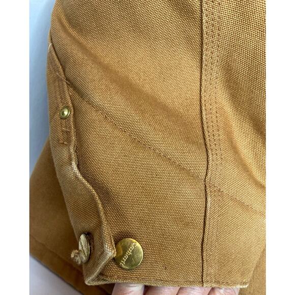 Vintage Carhartt Jacket Brown Duck Blanket Lined Chore Coat Men’s Sz. 46 - Picture 9 of 17